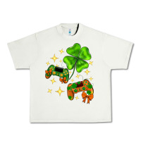 Pistachio St. Patrick's Day with game control and clover Urban Heavy Tee - Neo Western