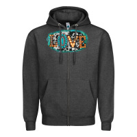 Charcoal Heather love western Zipper Hoodie - AdoDesignShop