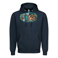 Navy love western Zipper Hoodie - AdoDesignShop