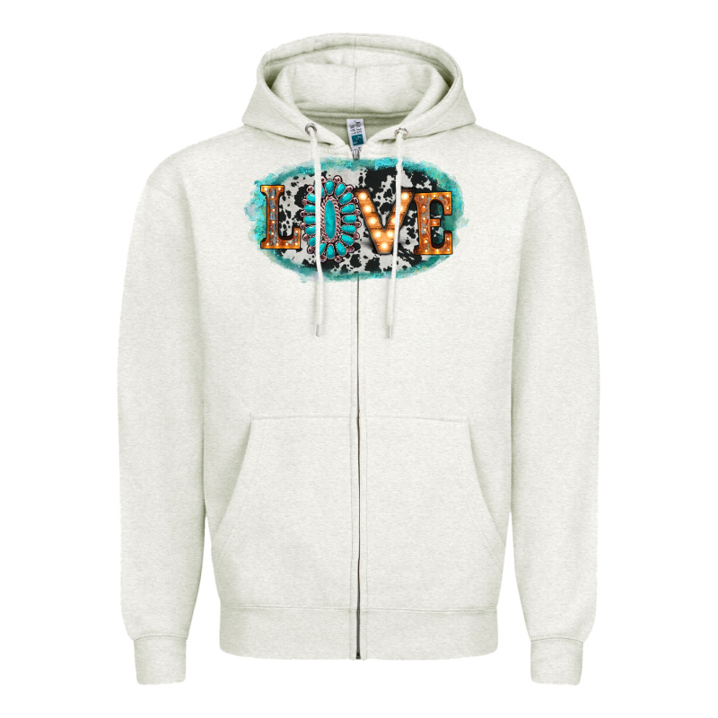 Love Western Zipper Hoodie by AdoDesignShop | Teevron
