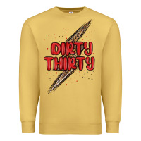 Antique Gold dirty thirty lightning bolt Premium Sweatshirt - MaliasSmallBusiness