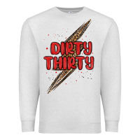 Oatmeal Heather dirty thirty lightning bolt Premium Sweatshirt - MaliasSmallBusiness