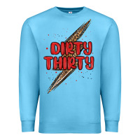 Ocean Blue dirty thirty lightning bolt Premium Sweatshirt - MaliasSmallBusiness