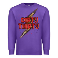 Purple dirty thirty lightning bolt Premium Sweatshirt - MaliasSmallBusiness