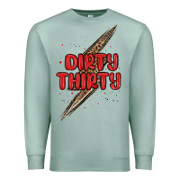 Seafoam dirty thirty lightning bolt Premium Sweatshirt - MaliasSmallBusiness