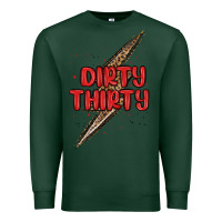 Sports Green dirty thirty lightning bolt Premium Sweatshirt - MaliasSmallBusiness