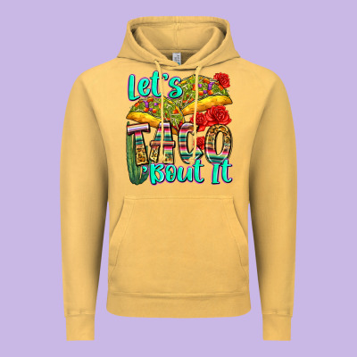 Let's Taco Bout It Vintage Hoodie Designed By Zillion Design Studio