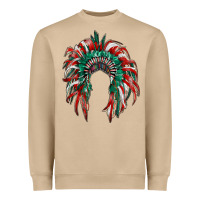 Mushroom mexican flag indian headdress Heavyweight Sweatshirt - RanaPortraitStore