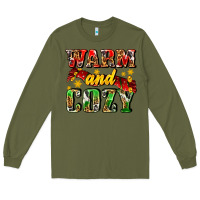 Army Green warm and cozy with scarf Long Sleeve Tee - AdoDesignShop