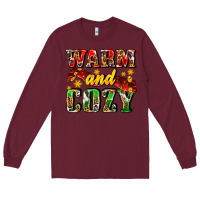 Burgundy warm and cozy with scarf Long Sleeve Tee - AdoDesignShop