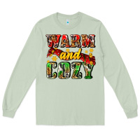 Matcha warm and cozy with scarf Long Sleeve Tee - AdoDesignShop