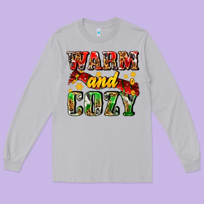 Warm And Cozy With Scarf Long Sleeve Tee Designed By Adodesignshop