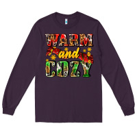 Plum warm and cozy with scarf Long Sleeve Tee - AdoDesignShop