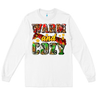 White warm and cozy with scarf Long Sleeve Tee - AdoDesignShop