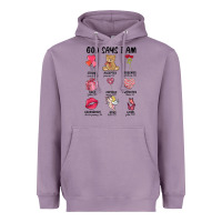 Lavender god says i am valentine's day Heavyweight Hoodie - MaliasSmallBusiness