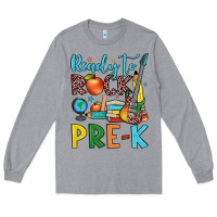 Heather Grey ready to rock pre k Long Sleeve Tee - JahusDesignShop