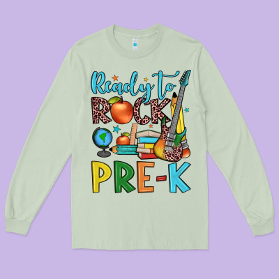 Ready To Rock Pre K Long Sleeve Tee Designed By Jahusdesignshop