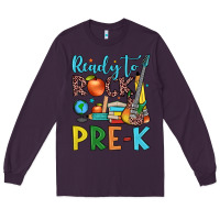 Plum ready to rock pre k Long Sleeve Tee - JahusDesignShop