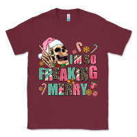 Burgundy i m so freaking merry Classic Tee - AdoDesignShop