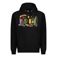 Black obsessive cup disorder mardi gras Premium Hoodie - LillyAllenDesigns