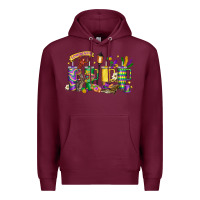 Burgundy obsessive cup disorder mardi gras Premium Hoodie - LillyAllenDesigns