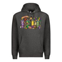 Charcoal Heather obsessive cup disorder mardi gras Premium Hoodie - LillyAllenDesigns