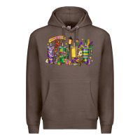 Coffee obsessive cup disorder mardi gras Premium Hoodie - LillyAllenDesigns