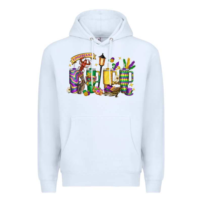 Obsessive Cup Disorder Mardi Gras Premium Hoodie by LillyAllenDesigns | Teevron
