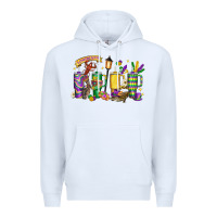White obsessive cup disorder mardi gras Premium Hoodie - LillyAllenDesigns