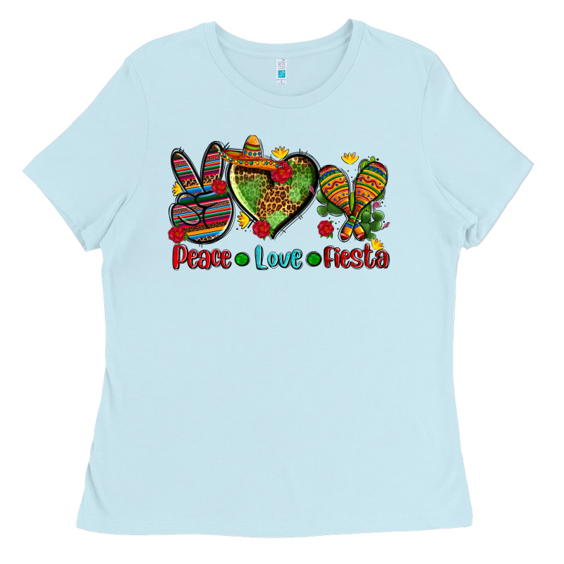 Peace Love Fiesta Ado Ladies Tee by AdoDesignShop | Teevron