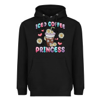 Black iced coffee princess Heavyweight Hoodie - MaliasSmallBusiness