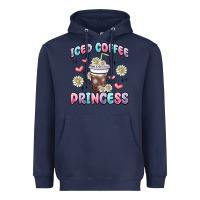 Navy iced coffee princess Heavyweight Hoodie - MaliasSmallBusiness