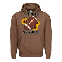 Chestnut tis the season football sunflower Zipper Hoodie - AdoDesignShop