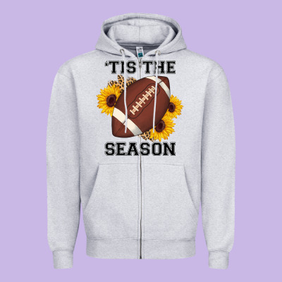 Tis The Season Football Sunflower Zipper Hoodie Designed By Adodesignshop