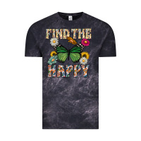 Cloud Black Kind The Happy Vintage Tee - CowhideDigitalArt