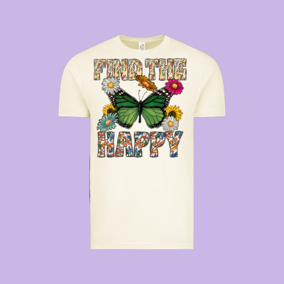 Kind The Happy Vintage Tee Designed By Cowhidedigitalart