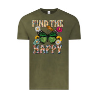 Vintage Olive Kind The Happy Vintage Tee - CowhideDigitalArt
