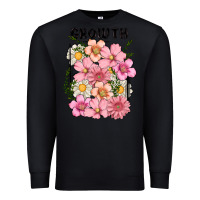 Black growth flower Premium Sweatshirt - MaliasSmallBusiness