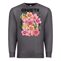 Charcoal Heather growth flower Premium Sweatshirt - MaliasSmallBusiness