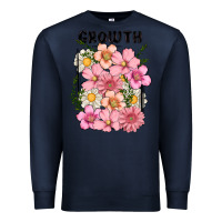 Navy growth flower Premium Sweatshirt - MaliasSmallBusiness