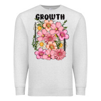 Oatmeal Heather growth flower Premium Sweatshirt - MaliasSmallBusiness