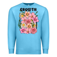 Ocean Blue growth flower Premium Sweatshirt - MaliasSmallBusiness