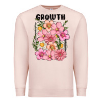 Pale Pink growth flower Premium Sweatshirt - MaliasSmallBusiness