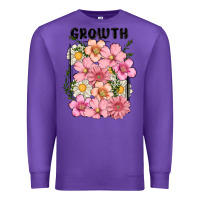 Purple growth flower Premium Sweatshirt - MaliasSmallBusiness