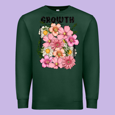 Growth Flower Premium Sweatshirt Designed By Maliassmallbusiness