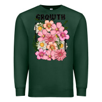 Sports Green growth flower Premium Sweatshirt - MaliasSmallBusiness