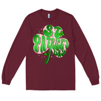 Burgundy st patricks day clover Long Sleeve Tee - Artiststas