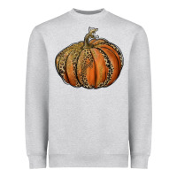 Heather Grey leopard pumpkin Heavyweight Sweatshirt - RanaPortraitStore