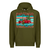 Army Green truck gemstone leopard Premium Hoodie - AdoDesignShop