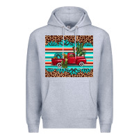 Heather Grey truck gemstone leopard Premium Hoodie - AdoDesignShop